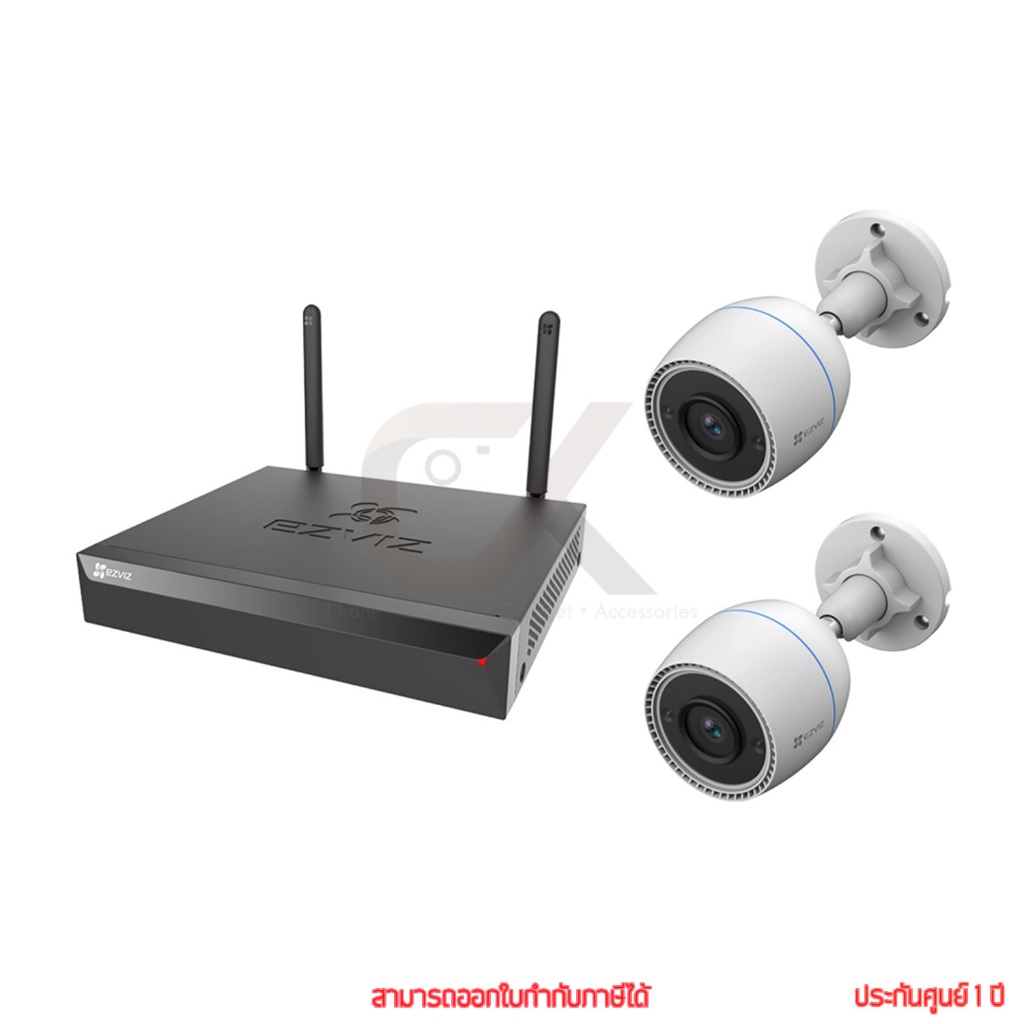 Ezviz C3tn 1080P + Nvr X5S-8W กล้องวงจรปิดพร้อมเครื่องบันทึกไร้สาย by ckonline