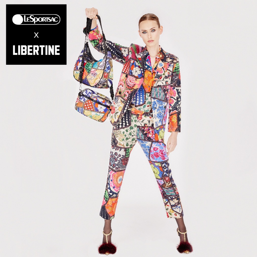 Lesportsac N/S convertible Hobo Bag Shoulder Bag กระเป๋าสะพายข้าง Style 3753 Lesportsac x Libertine