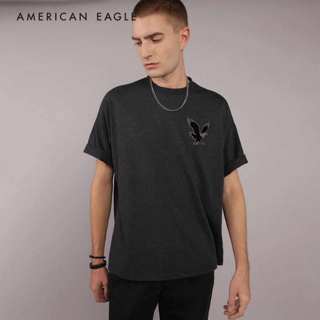 American Eagle Oversized Logo Graphic T-Shirt เสื้อยืด ผู้ชาย โอเวอร์ไซส์ กราฟฟิค (NMTS 017-4029-008)
