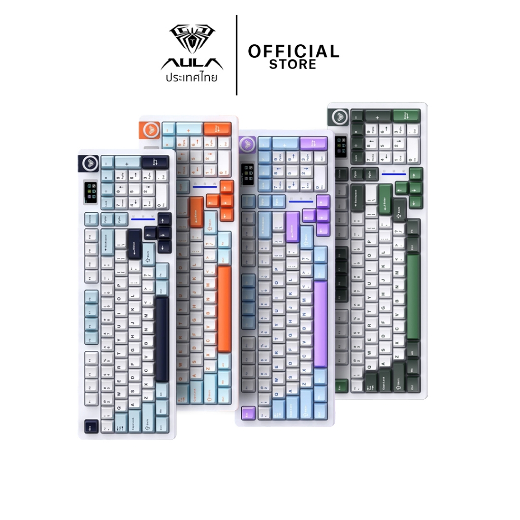 คีย์บอร์ดไร้สาย - AULA S98Pro - Display Gasket Mechanical Keyboard คีย์ไทย รับประกัน 2 ปี