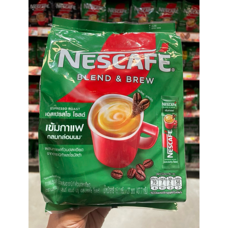 เนสกาแฟ BLEND & BREW เอสเปรสโซ่ โรสต์ ขนาด 407.7 กรัม(15.1g. x 27 ซอง)