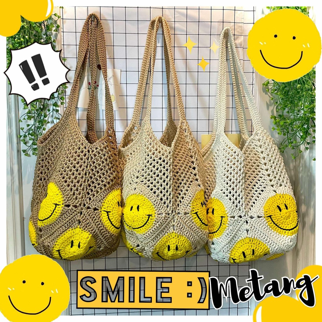 กระเป๋าถัก งานแฮนเมค พร้อมส่ง