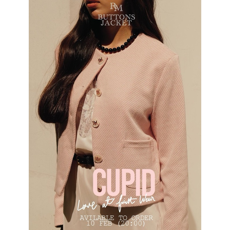 (พร้อมส่ง) เสื้อแจ็กเก็ต Rally Movement สีชมพู Cupid💘