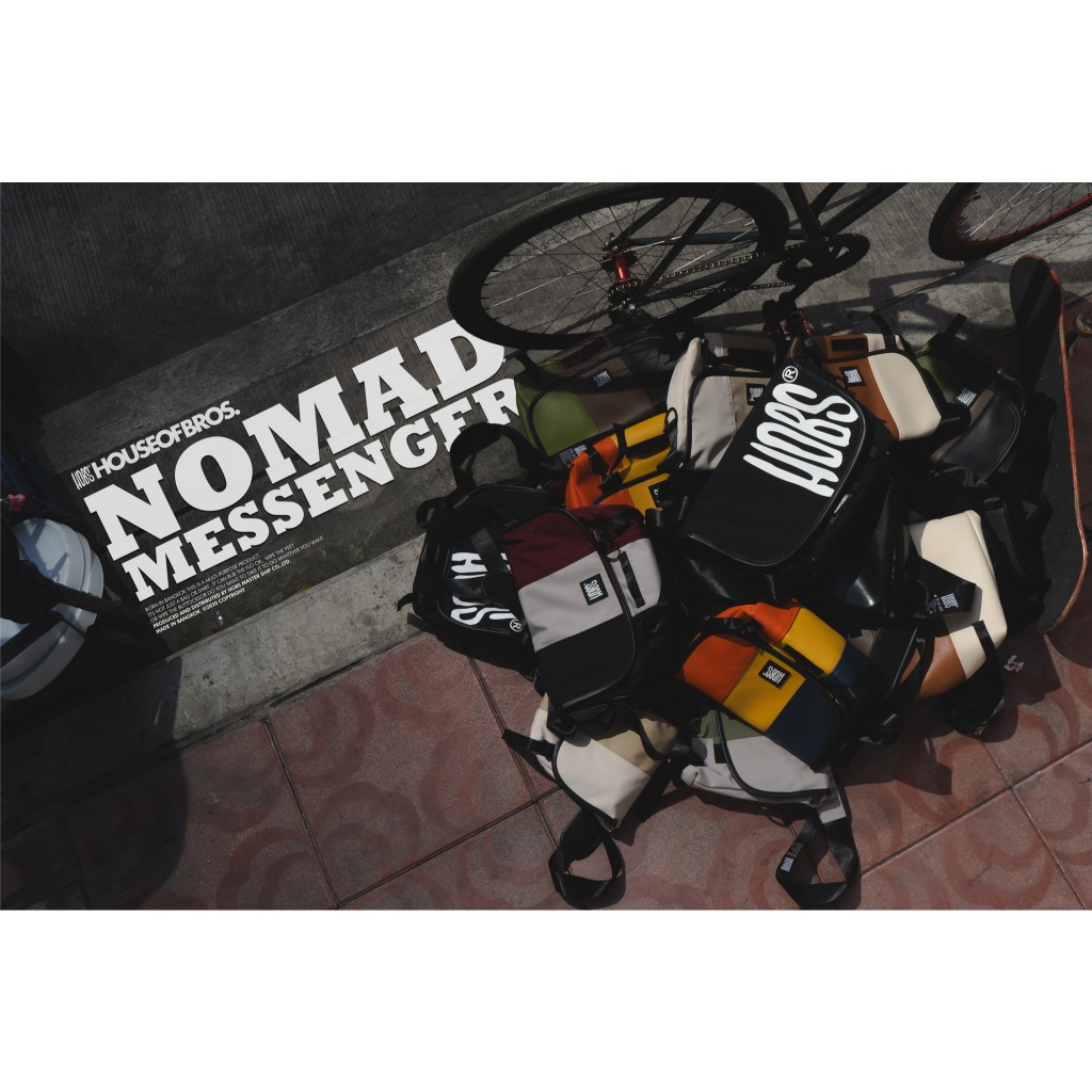 (จัดส่งฟรี) กระเป๋าสะพายข้าง แบรนด์ HOBS (100% Genunie) NOMAD Messenger Bag พกพา Tablet, Laptop