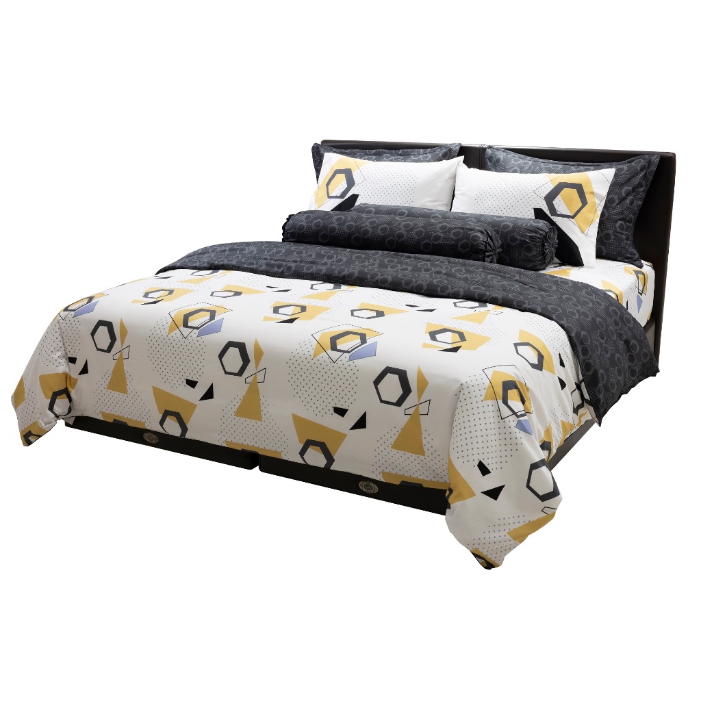 SANTAS ชุดเครื่องนอน ดีไซน์ OCTAVE  7 ชิ้น ทอ 350 เส้นด้าย COTTON USA เส้นใยฝ้ายบริสุทธิ์ 100%