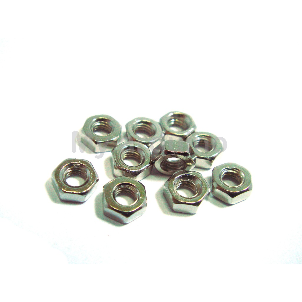 [พร้อมส่ง] น็อต M2 ตัวเมีย สแตนเลส 304 เงางาม สำหรับรถทามิย่า รถก้าง รถป๋อง - Mini4WD  M2 Nuts SS304