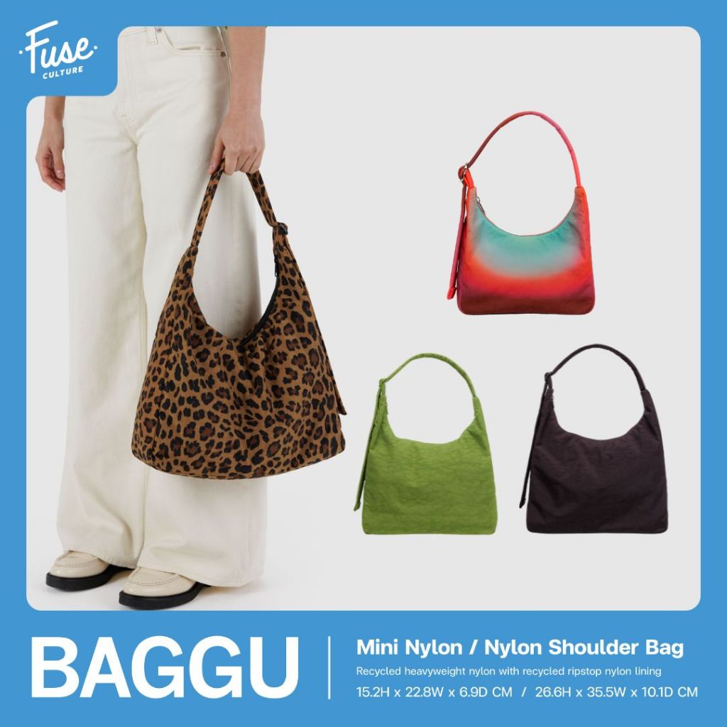 (พร้อมส่ง) BAGGU Mini Nylon Shoulder / Nylon Shoulder Bag กระเป๋าสะพายไหล่