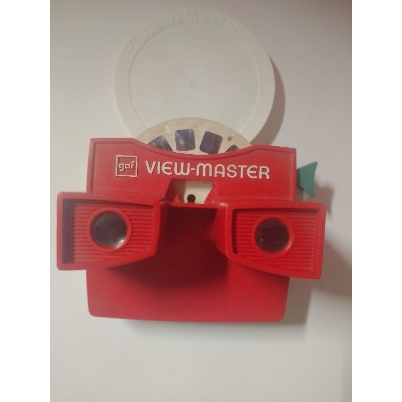 กล้องview master3Dวินเทจ made in USA พร้อมแผ่นฟิล์ม10แผ่นและกล่องใส่ฟิลม์