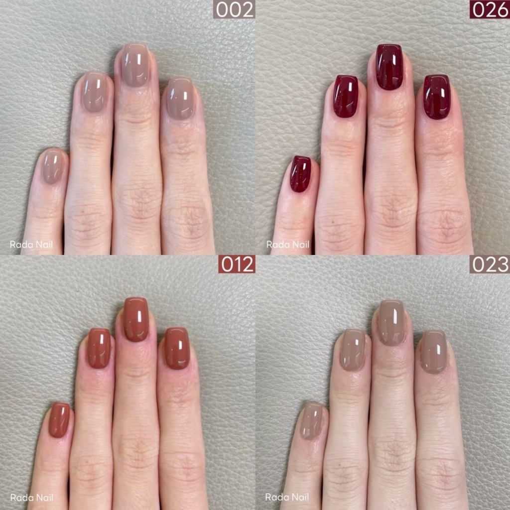 Rada Nail (No.01 - No.28)  เนื้อสีเงาดั่งเจล (ไม่ต้องอบ) แห้งไว กลิ่นไม่ฉุน เล็บไม่เหลือง