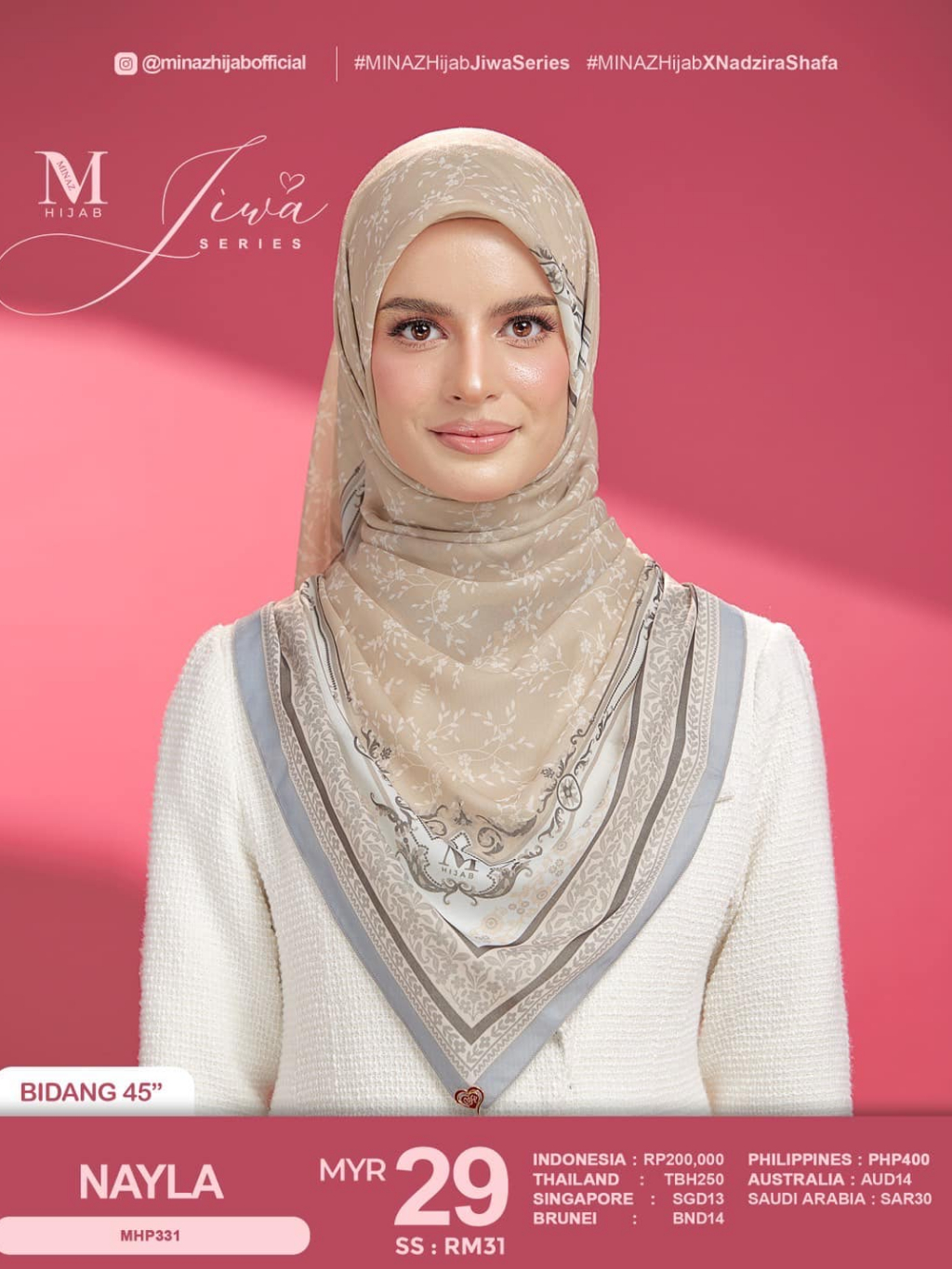 ผ้าคลุมแบรนด์ MINAZ **รุ่นใหม่ล่าสุด * พร้อมส่ง (MS1-MS20 pre0rder พร้อมส่งประมาณ 26/4/68)
