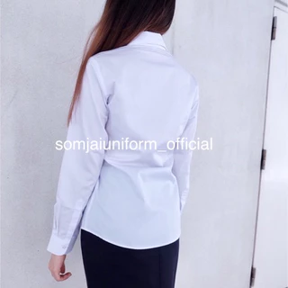 เสื้อนักศึกษา หญิงแขนยาว อกถึง 64 นิ้ว
