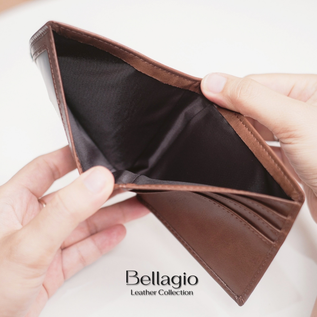 Bellagio รุ่น Merino Slim Wallet กระเป๋าสตางค์ผู้ชายหนังวัวแท้ ทรงบางสลิม พกพาสะดวก