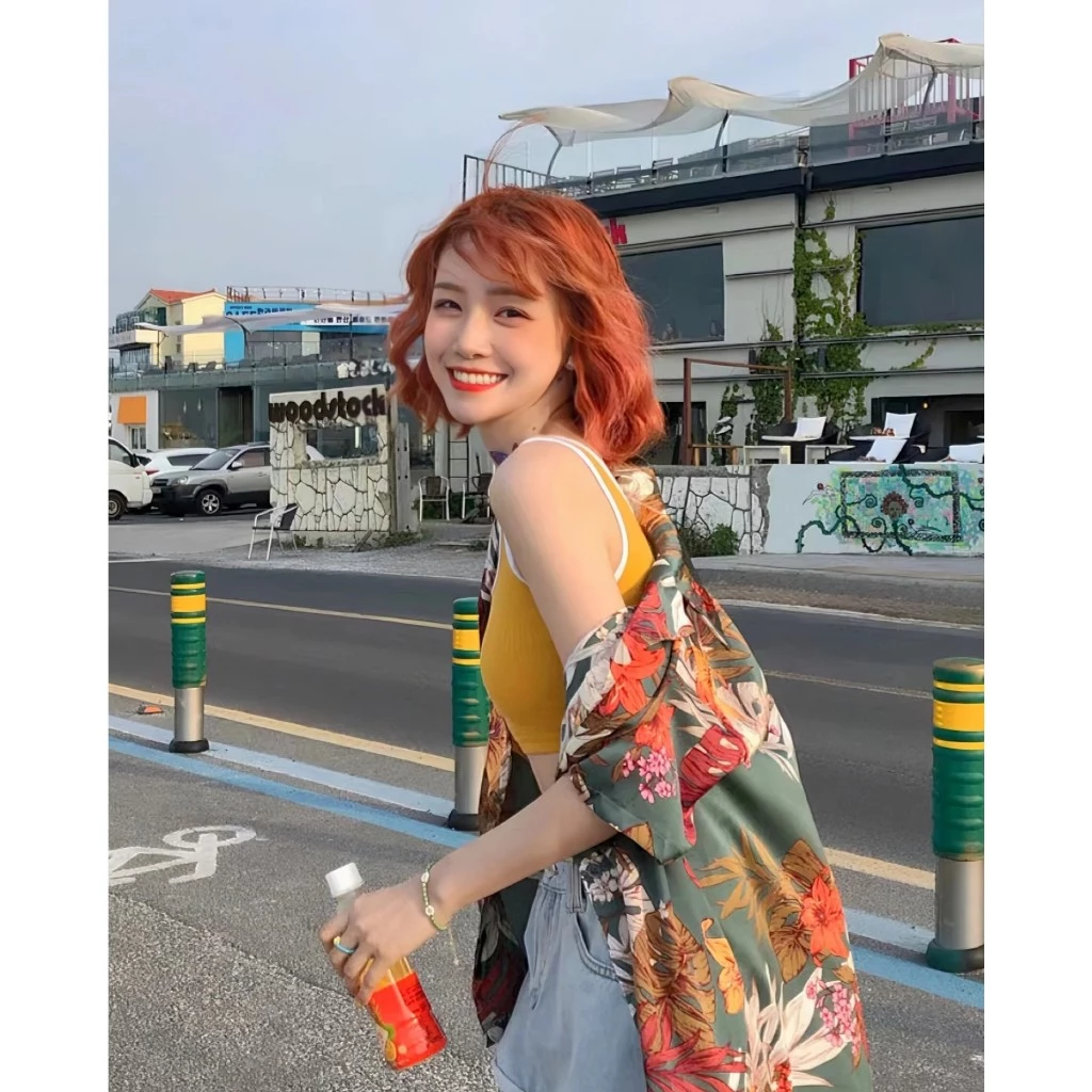 เสื้อฮาวายลายดอก ผู้หญิง ผ้าไหมอิตาลี แขนสั้น #305 thumbnail 7