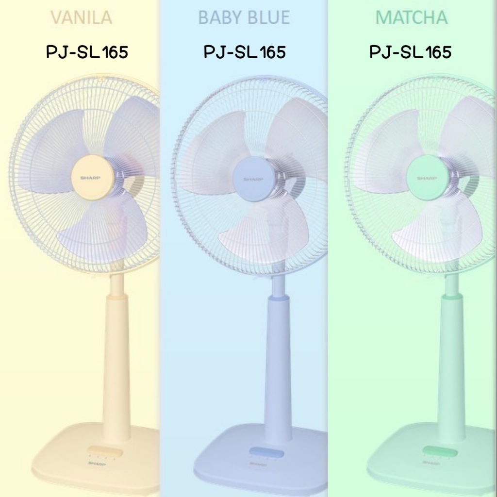 พัดลม แบบปรับระดับ ขนาด 16 นิ้ว ยี่ห้อ ชาร์ป (Sharp) รุ่น PJ-SL164 / PJ-SL163 / PJ-SL165