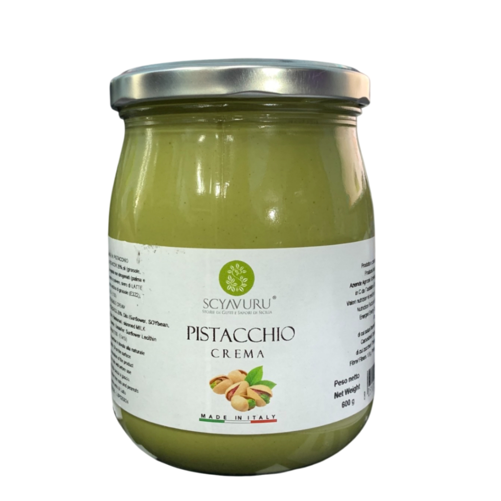 Scyavuru Pistachio cream 25% น้ำหนัก 600g สินค้าจากอิตาลี BBF.02/03/26