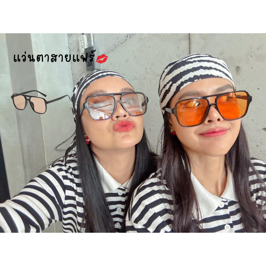แว่นตา ทรงเหลี่ยม แว่นกันแดด แว่นตาแฟชั่น Vintages รูปที่ 4