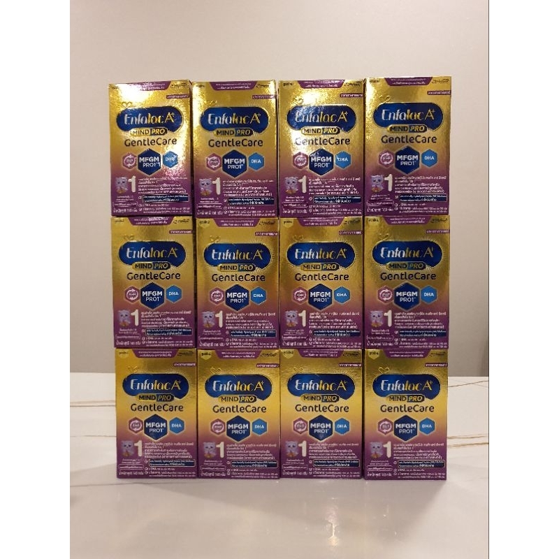 (12 กล่อง ปริมาณ 160×12= 1,920 กรัม) นมผง Enfalac A+ mindpro gentle care สูตร1 (แรกเกิด-1ปี) ขนาด160