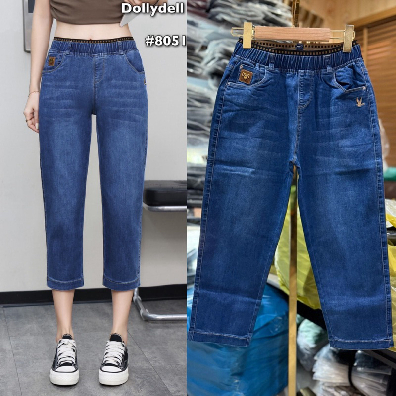 8051-5 กางเกงยีนส์ Dolly Dell ทรง 5 ส่วน