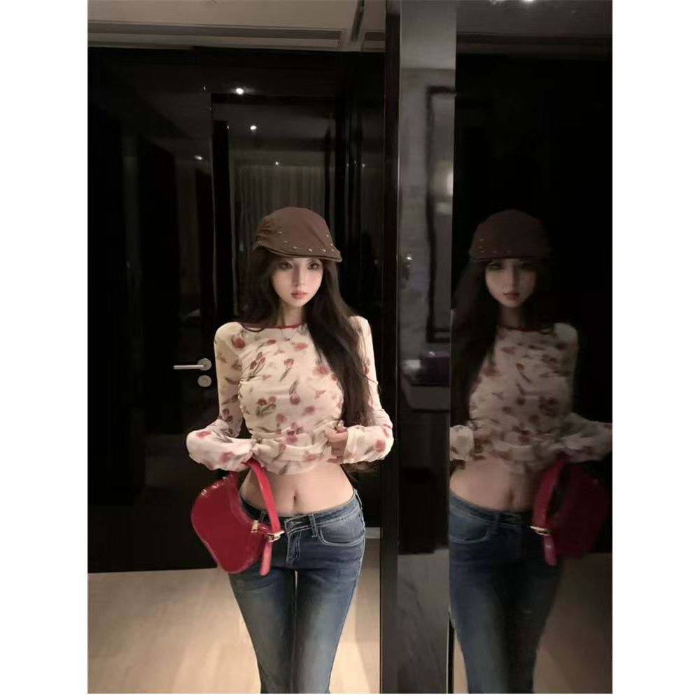 Veewink พร้อมส่งจากกทม เทศกาลสงกรานต์ Songkran เสื้อยืดแขนยาว สไตล์ปาดไหล่ ทรงเข้ารูปพอดีตัว สีหวานมาก - รูปที่ 4