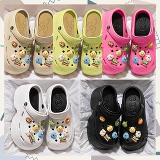 Kawaya สินค้ายอดฮิต รองเท้าหัวโตแฟชั่น แบบเสริมส้น สูงสะใจมากเวอร์ ทรงเนี๊ยบสวย สีสันสดใส มาพร้อม Jibbitz ตกแต่งรองเท้า