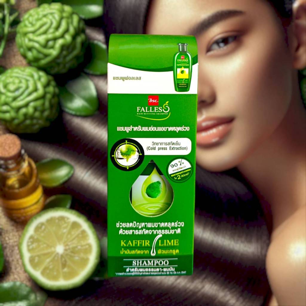 แชมพู ฟอลเลส สูตรผมแข็งแรง 180 มล. BSC Falless Kaffir Lime Shampoo