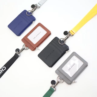 ซองหนังใส่บัตรพนักงาน ซองใส่บัตรแบบหนัง มีซิบ(ไม่รวมสาย) CARD ZIPPER KIDNAP ME.