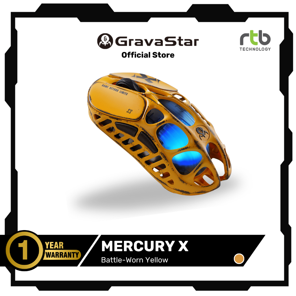 GravaStar Mercury X เมาส์เกมมิ่งไร้สาย Wireless Gaming Mouse