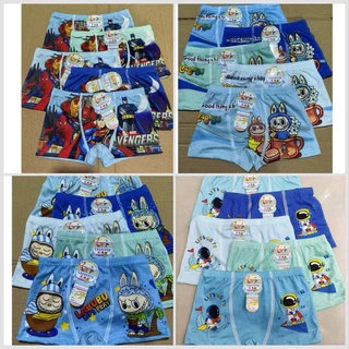 กางเกงซับในเด็กผู้ชาย แพ็กมี 10 ชิ้น คละสี เนื้อผ้านุ่มลื่น