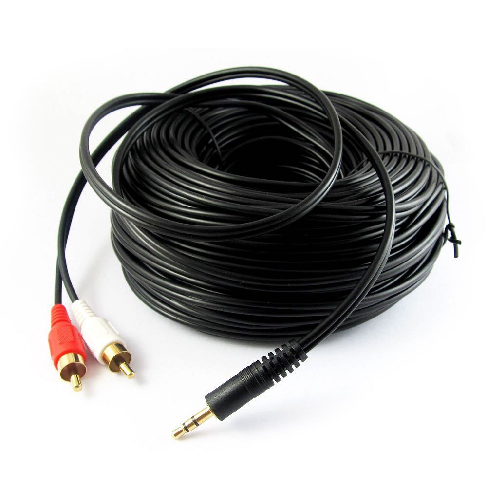 สาย AV to RCA 1 ออก 2 15เมตร-20เมตร-30เมตร มีของพร้อมส่งจากไทย