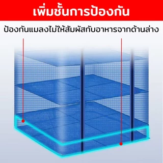 คอนโดตากปลา ที่ตากปลา 3 ชั้น มี 4 ขนาด ที่ตากอาหาร วัสดุพลาสติกPE รูตาข่ายเล็ก กันแมลงได้ 100% แข็งแรง ทนทาน จัดส่งเร็ว