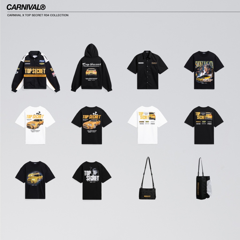 ของแท้ พร้อมส่ง ใช้โค้ดลดได้ CARNIVAL® x TOP SECRET R34 Collection