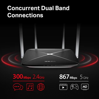 Mercusys AC12 AC1200 Dual Band Wireless Router เราเตอร์ 2.4/5Ghz