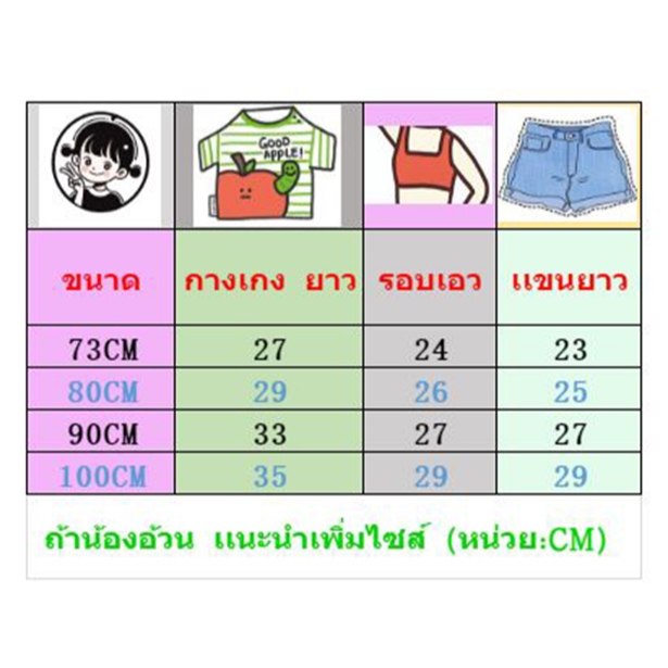 ชุดเซ็ท เสื้อสายเดี่ยว+กางเกงขาสั้น สำหรับเด็กผู้หญิง ลายการ์ตูนน่ารักๆ ผ้าฝ้าย #122 - รูปที่ 4