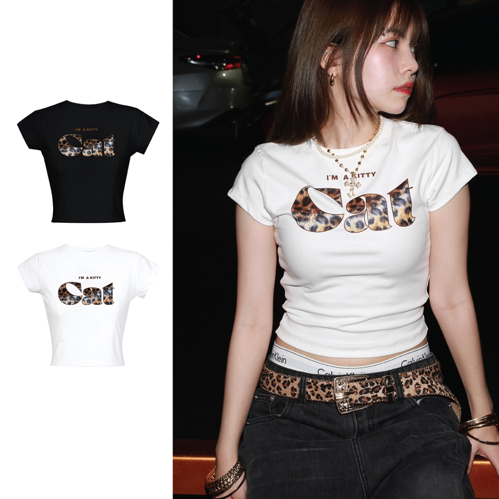 kome.offi (S-4XL) เสื้อยืด รุ่น kitty cat t-shirt
