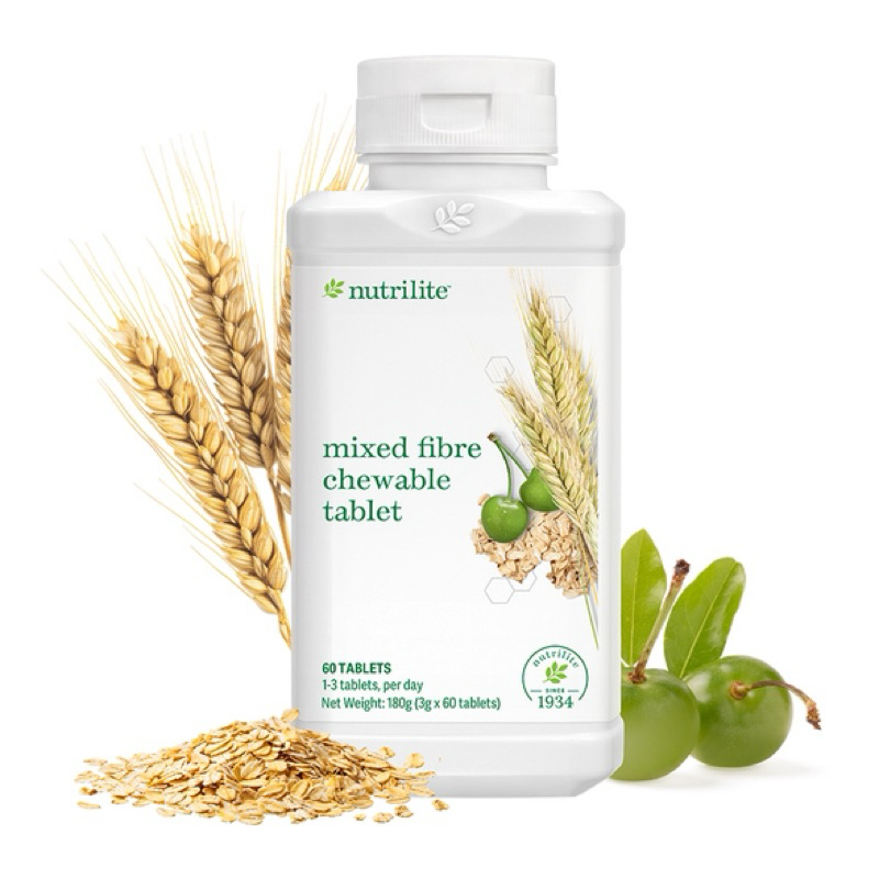 นิวทริไลท์ ชูเอเบิ้ล ไฟเบอร์ เบลนด์ Nutrilite Mixed Fiber Chewable Tablet (60 เม็ด)