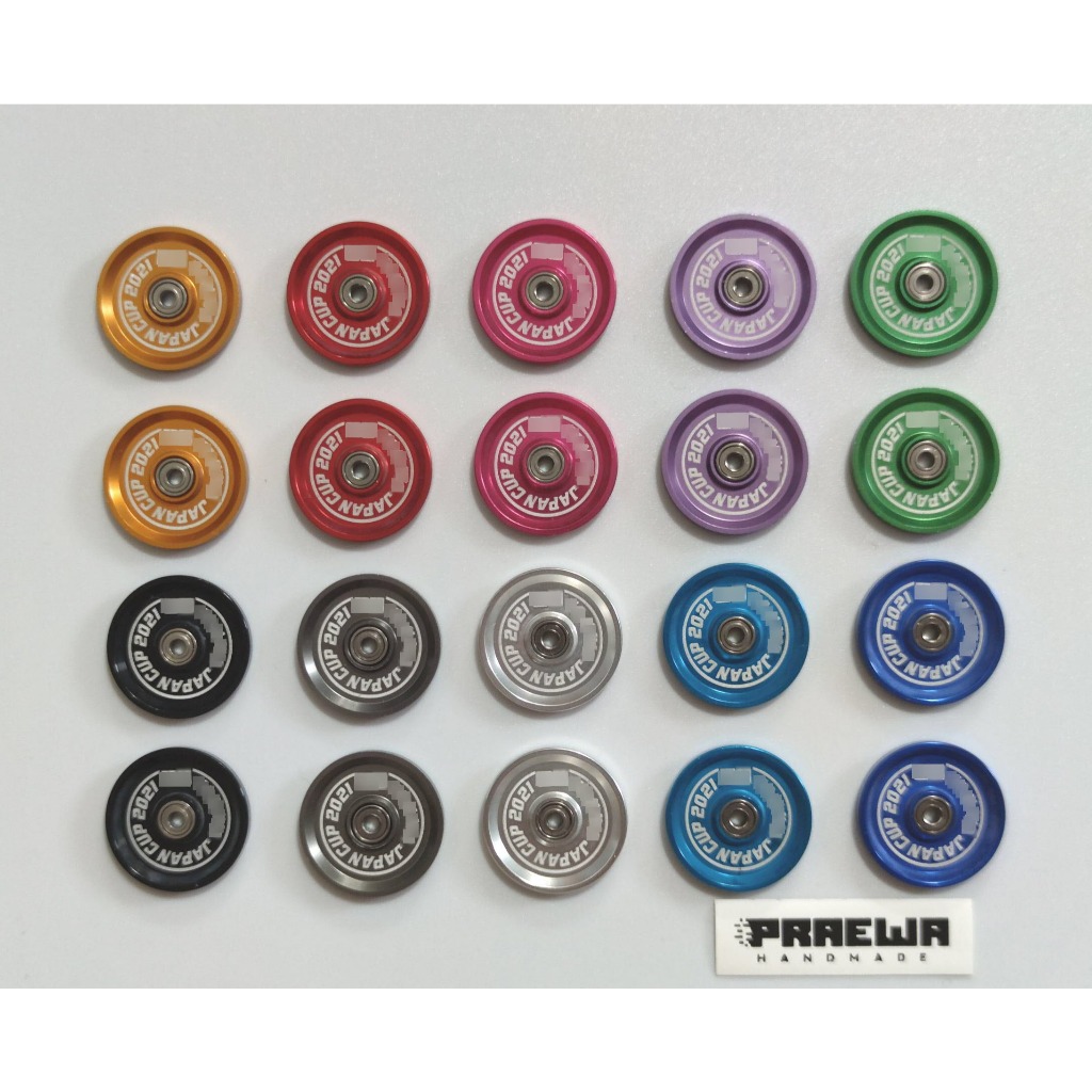 โรลเลอร์ 19mm แบบตัน ลาย JCup 2021 ลื่น กลม ใช้งานได้จริง สำหรับรถ Mini4WD รถก้าง - Mini4WD 19mm Alumi Roller Jcup 2021