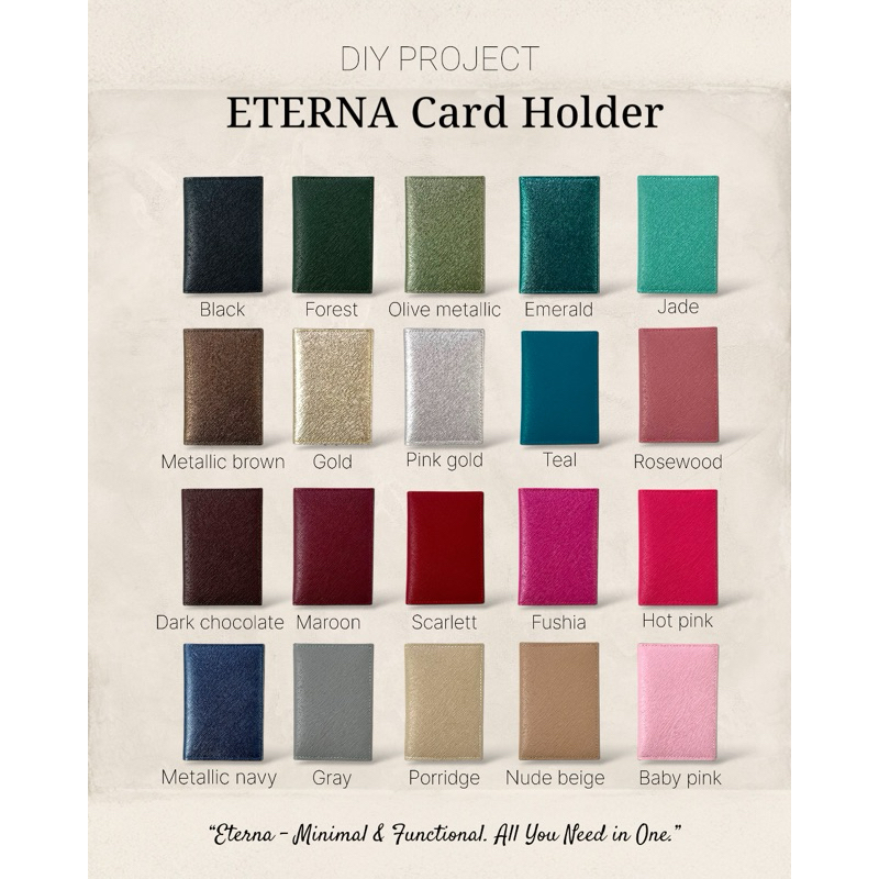 ETERNA MINIMAL CARD HOLDER กระเป๋าใส่บัตรสไตล์มินิมอล รุ่น ETERNA ขนาดกระทัดรัด ดีไซน์เรียบหรู สามารถใส่บัตร และ แบงค์