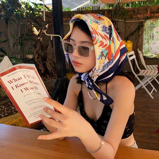 ผ้าโพกหัว ผ้าสี่เหลี่ยม ทำเป็นเกาะอกได้ Headscarf by Jolie Wiwii