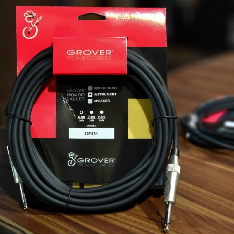 GROVER NOISELESS GUITAR/INSTRUMENT CABLES สายสัญญานกีตาร์ - เบส สายแจ๊ค