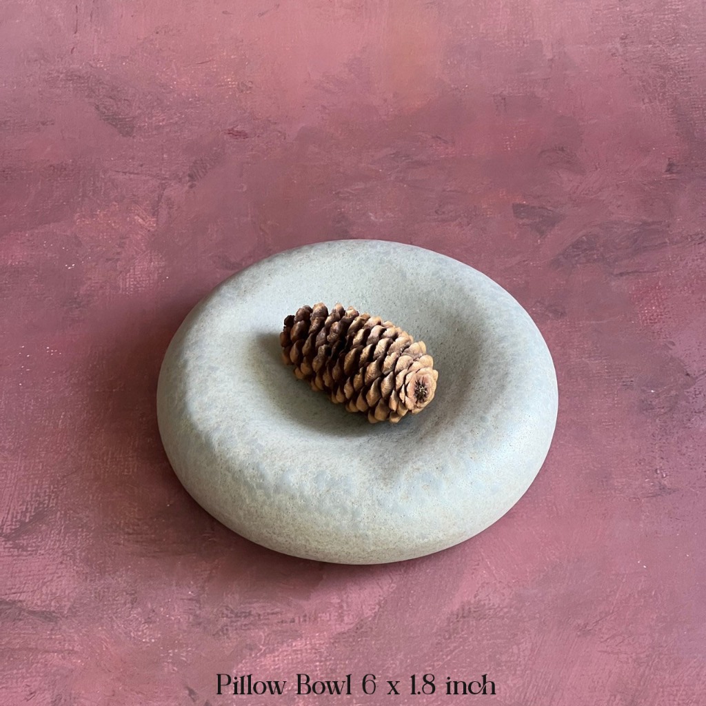 ชามทรงหมอน pillow bowl ขนาด 6 นิ้ว สำหรับใส่ซูชิ หรือขนม Fine Dining - AT1CERAMIC