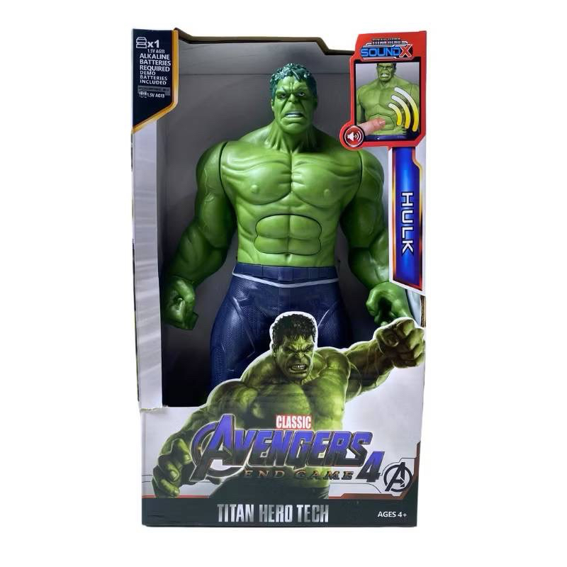 โมเดล เดอะ ฮัก มีเสียงมีไฟ ของเล่น ฮีโร่ มาเวล อเวนเจอร์ Model The Hulk Light&Sound! สูง 30ซม. งานกล
