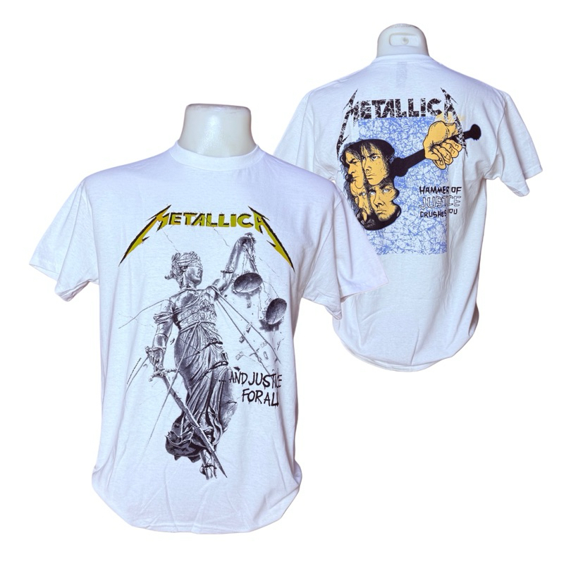 เสื้อวง METALLICA T-SHIRT ลาย AND JUSTICE FOR ALL (2024) ลิขสิทธิ์ของแท้ EU