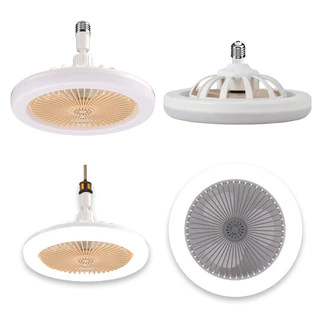 ใหม่ พัดลมติดเพดาน พร้อมหลอดไฟ โคมไฟพัดลม E27 30W Led