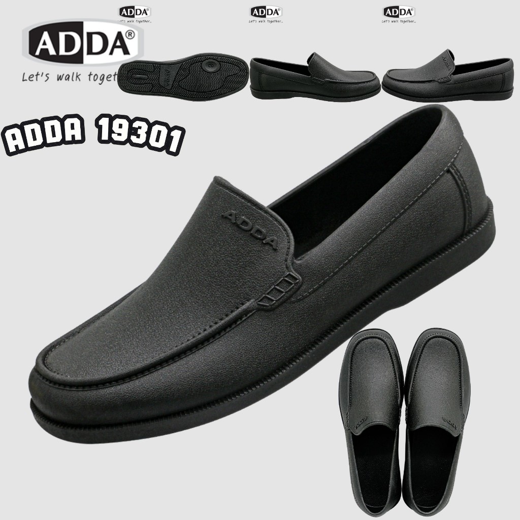 ADDA รุ่น 19301 Size (7-10) รองเท้าคัชชูกันน้ำ ลำลองผู้ชาย พื้นกันลื่น คัชชูใส่ทำงาน ADDA