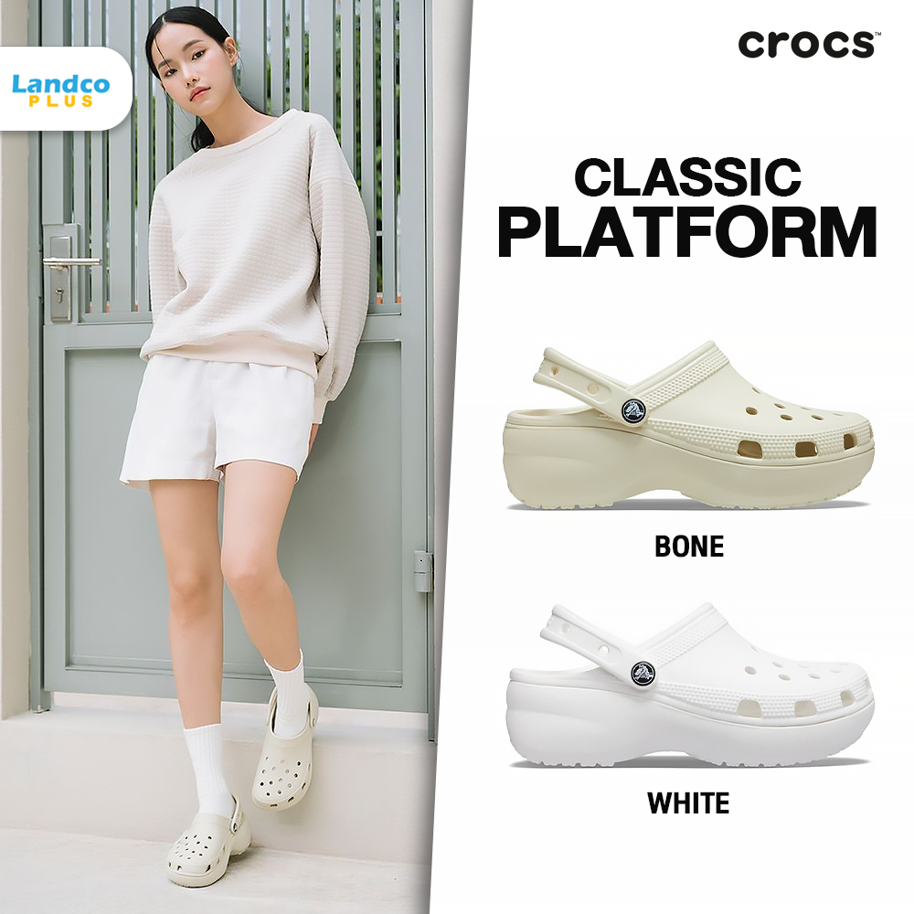 Crocs Collection รองเท้าแตะ CR W CS Platform Clog 206750-100 / 206750-2Y2 (2590)