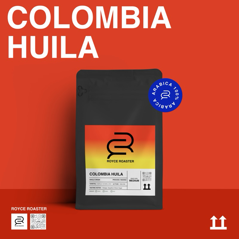 เมล็ดกาแฟ อาราบิก้า COLOMBIA HUILA Royce Roaster