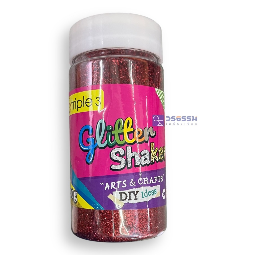 กากเพชร Glitter Shaker 250g แดง Triple3