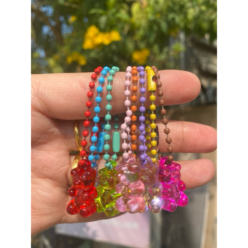 🐻พวงกุญแจน้องหมี 1 ชิ้นคละสี สุ่มสี