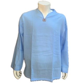 T&P เสื้อพื้นเมืองผ้าสาลู Size S-2XL เสื้อคอวีพระอาทิตย์ [แขนยาว] เนื้อผ้าบางมากสวมใส่สบาย UNISEX