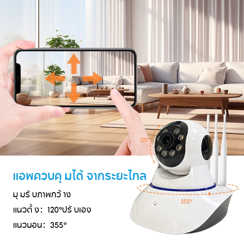 V380 Pro Q5 กล้องวงจรปิด WiFi ไร้สาย IP กล้อง 1080p วิดีโอรักษาความปลอดภัย 3D พาโนรามา HD ไนท์วิชั่นในบ้าน